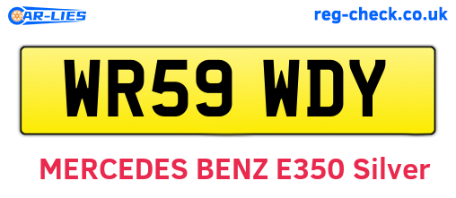 WR59WDY are the vehicle registration plates.