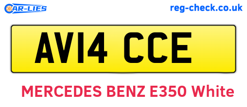 AV14CCE are the vehicle registration plates.