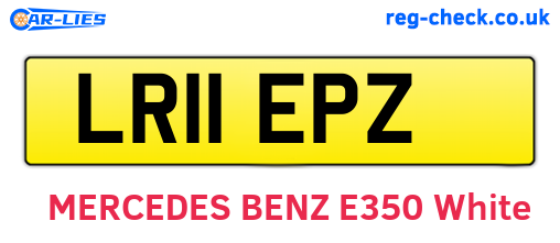 LR11EPZ are the vehicle registration plates.