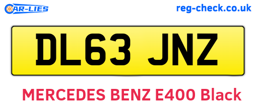 DL63JNZ are the vehicle registration plates.