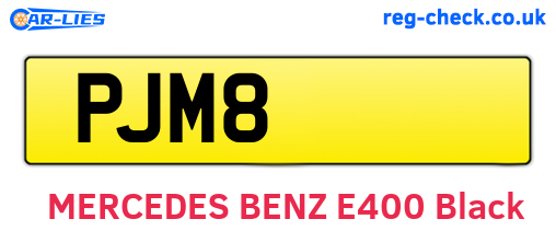 PJM8 are the vehicle registration plates.