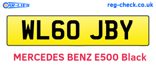 WL60JBY are the vehicle registration plates.