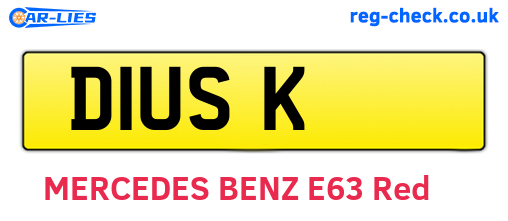 D1USK are the vehicle registration plates.