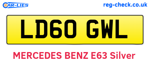 LD60GWL are the vehicle registration plates.