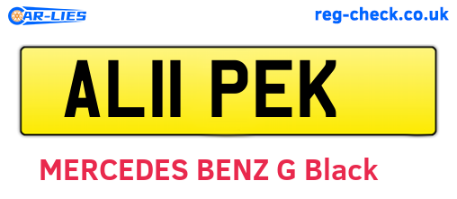 AL11PEK are the vehicle registration plates.