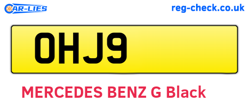 OHJ9 are the vehicle registration plates.