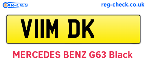 V11MDK are the vehicle registration plates.