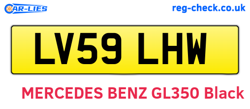 LV59LHW are the vehicle registration plates.