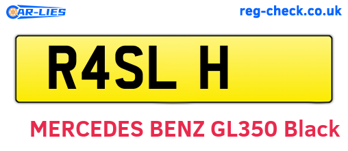 R4SLH are the vehicle registration plates.