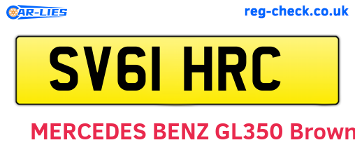 SV61HRC are the vehicle registration plates.