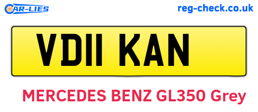 VD11KAN are the vehicle registration plates.