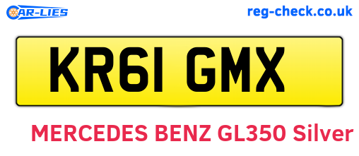KR61GMX are the vehicle registration plates.