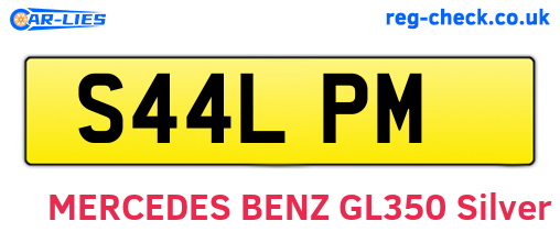 S44LPM are the vehicle registration plates.