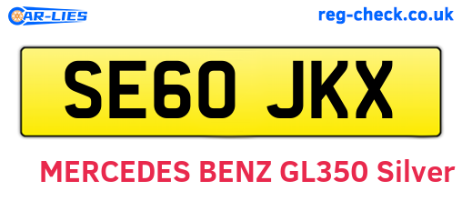 SE60JKX are the vehicle registration plates.