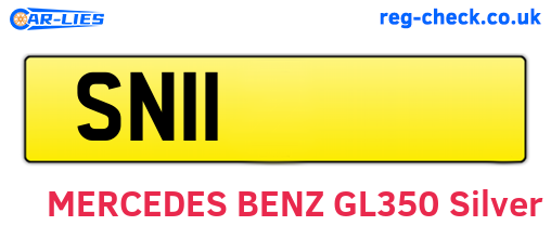 SN11 are the vehicle registration plates.