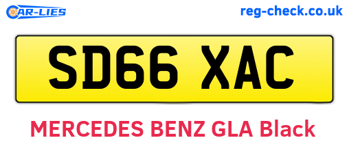 SD66XAC are the vehicle registration plates.