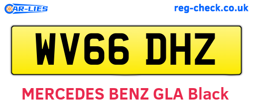 WV66DHZ are the vehicle registration plates.