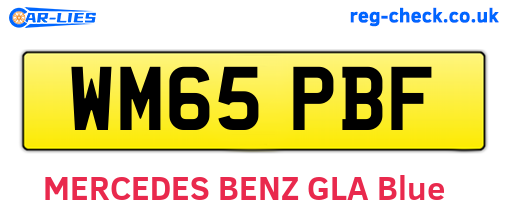 WM65PBF are the vehicle registration plates.