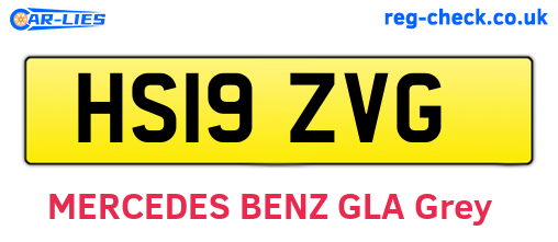 HS19ZVG are the vehicle registration plates.
