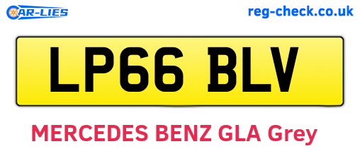 LP66BLV are the vehicle registration plates.