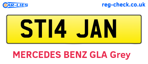 ST14JAN are the vehicle registration plates.