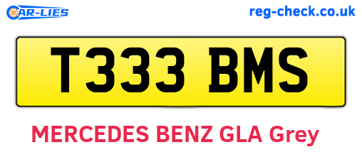 T333BMS are the vehicle registration plates.