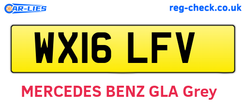 WX16LFV are the vehicle registration plates.