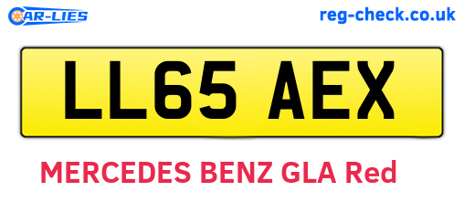 LL65AEX are the vehicle registration plates.