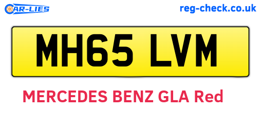 MH65LVM are the vehicle registration plates.