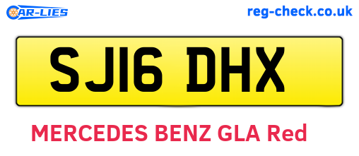 SJ16DHX are the vehicle registration plates.