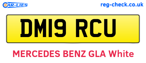 DM19RCU are the vehicle registration plates.