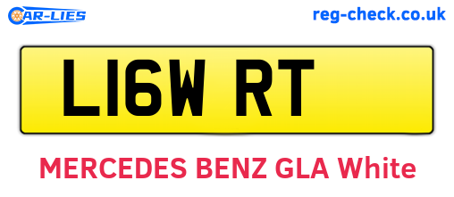 L16WRT are the vehicle registration plates.