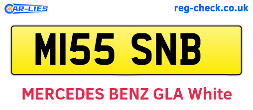 M155SNB are the vehicle registration plates.