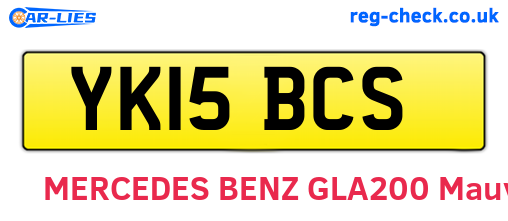 YK15BCS are the vehicle registration plates.