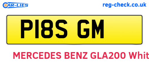 P18SGM are the vehicle registration plates.