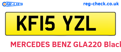 KF15YZL are the vehicle registration plates.
