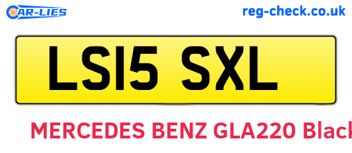 LS15SXL are the vehicle registration plates.
