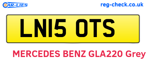 LN15OTS are the vehicle registration plates.