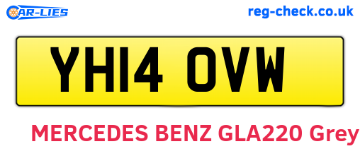 YH14OVW are the vehicle registration plates.