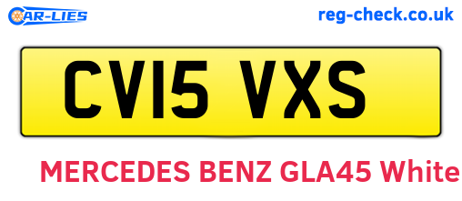 CV15VXS are the vehicle registration plates.