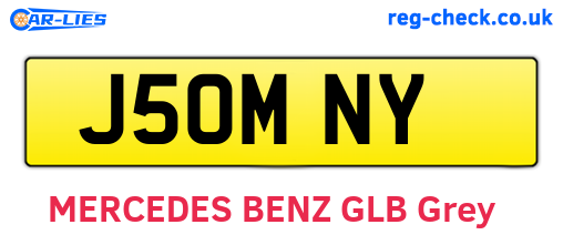 J50MNY are the vehicle registration plates.