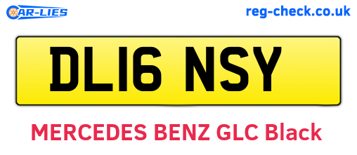 DL16NSY are the vehicle registration plates.