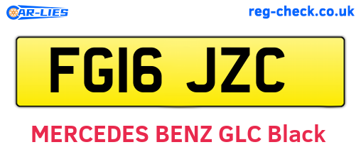 FG16JZC are the vehicle registration plates.