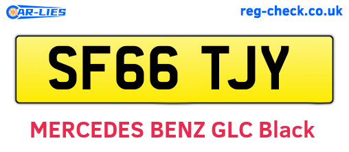 SF66TJY are the vehicle registration plates.
