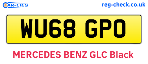 WU68GPO are the vehicle registration plates.