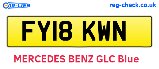 FY18KWN are the vehicle registration plates.