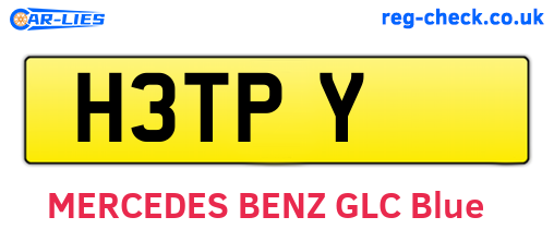 H3TPY are the vehicle registration plates.