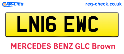 LN16EWC are the vehicle registration plates.