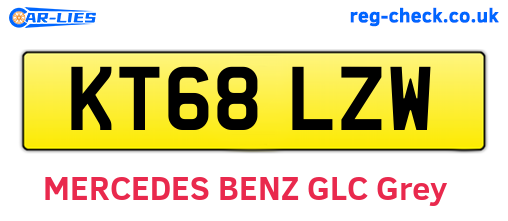 KT68LZW are the vehicle registration plates.