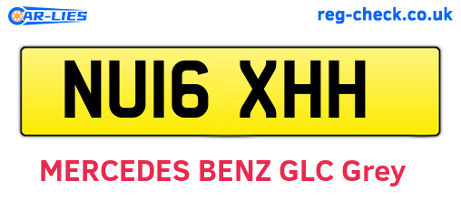 NU16XHH are the vehicle registration plates.